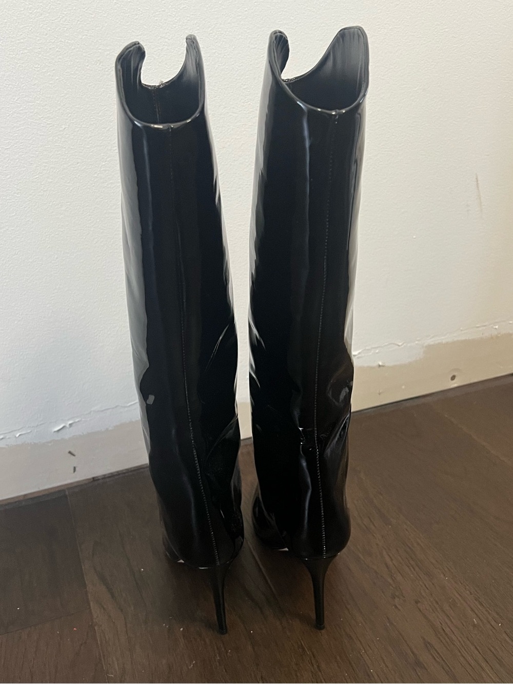 Schutz Maryana Up Black Patent Leather Boots - Picture 5 of 6
